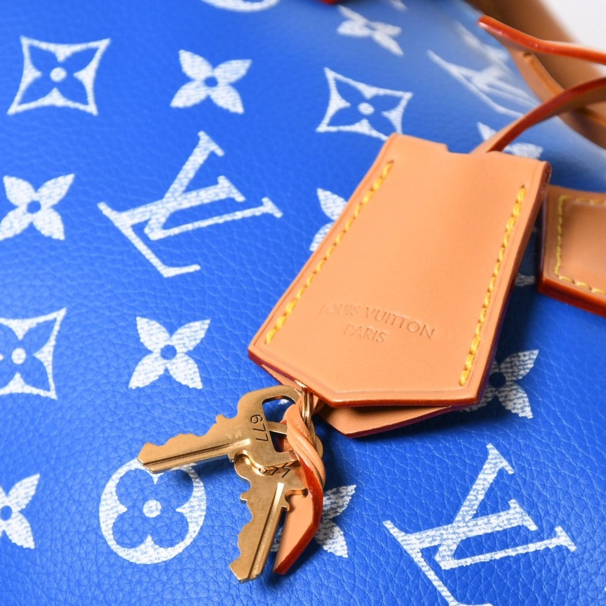 Louis Vuitton Speedy P9 Bandouliere 25 Boston Bag Blue White — view 8