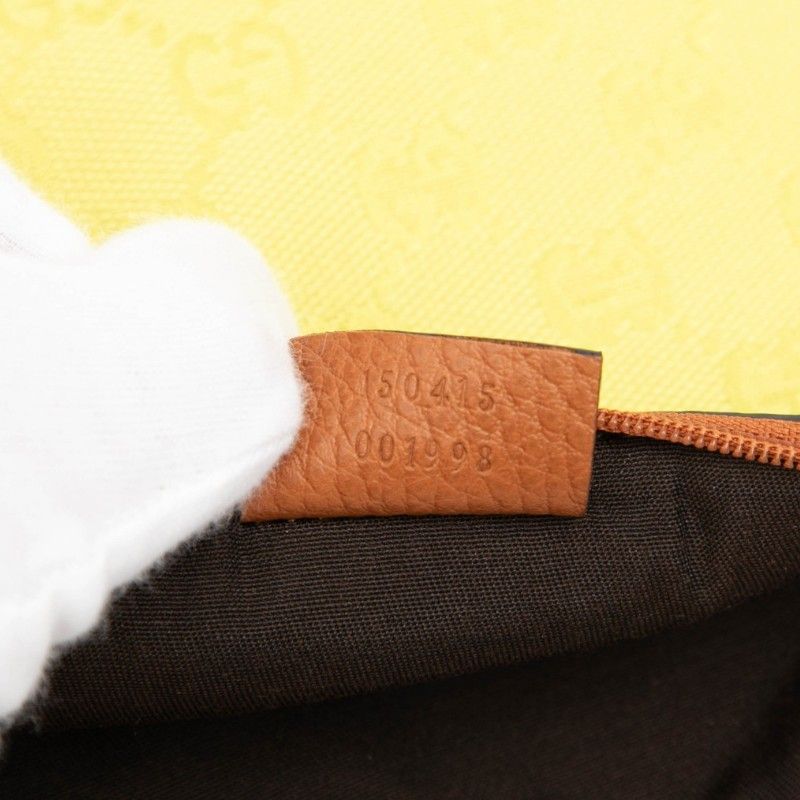Gucci GG Canvas Clutch Pouch Green Brown — view 6