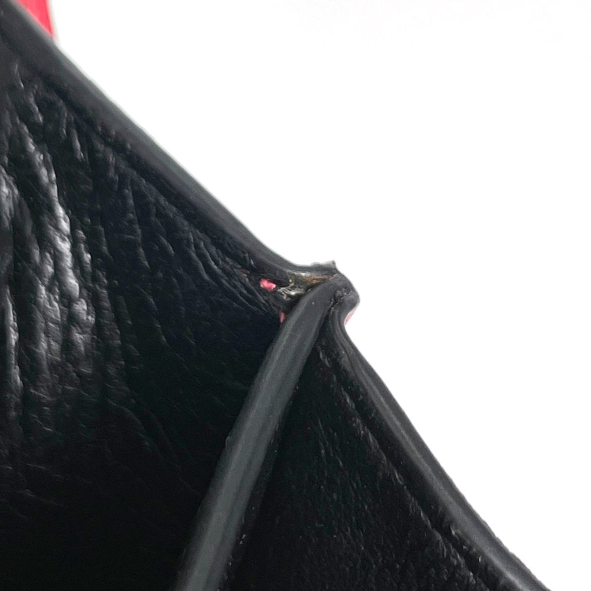 Prada Shoulder Bag Cahier Leather Red Black — view 8