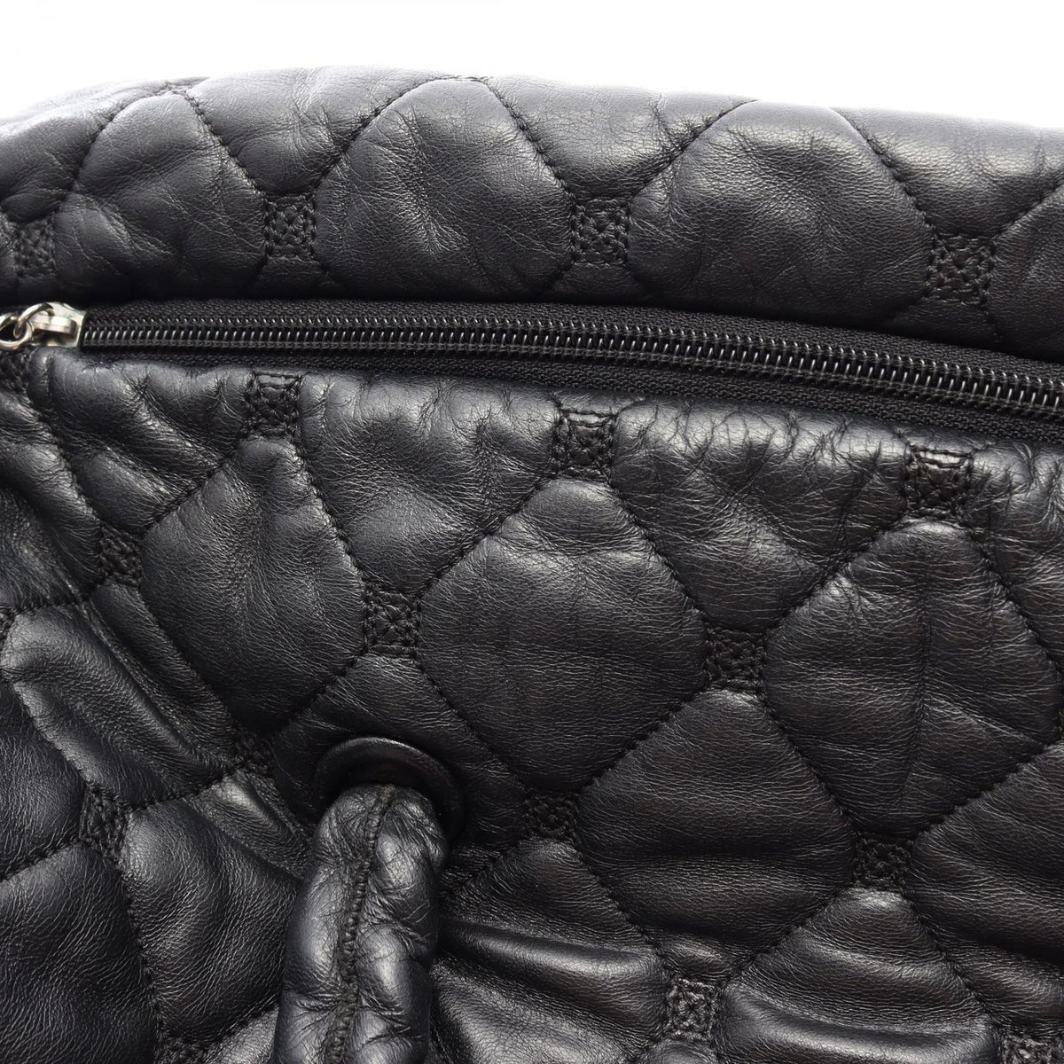 Chanel Boston Bag Quilted Black Leather — view 8