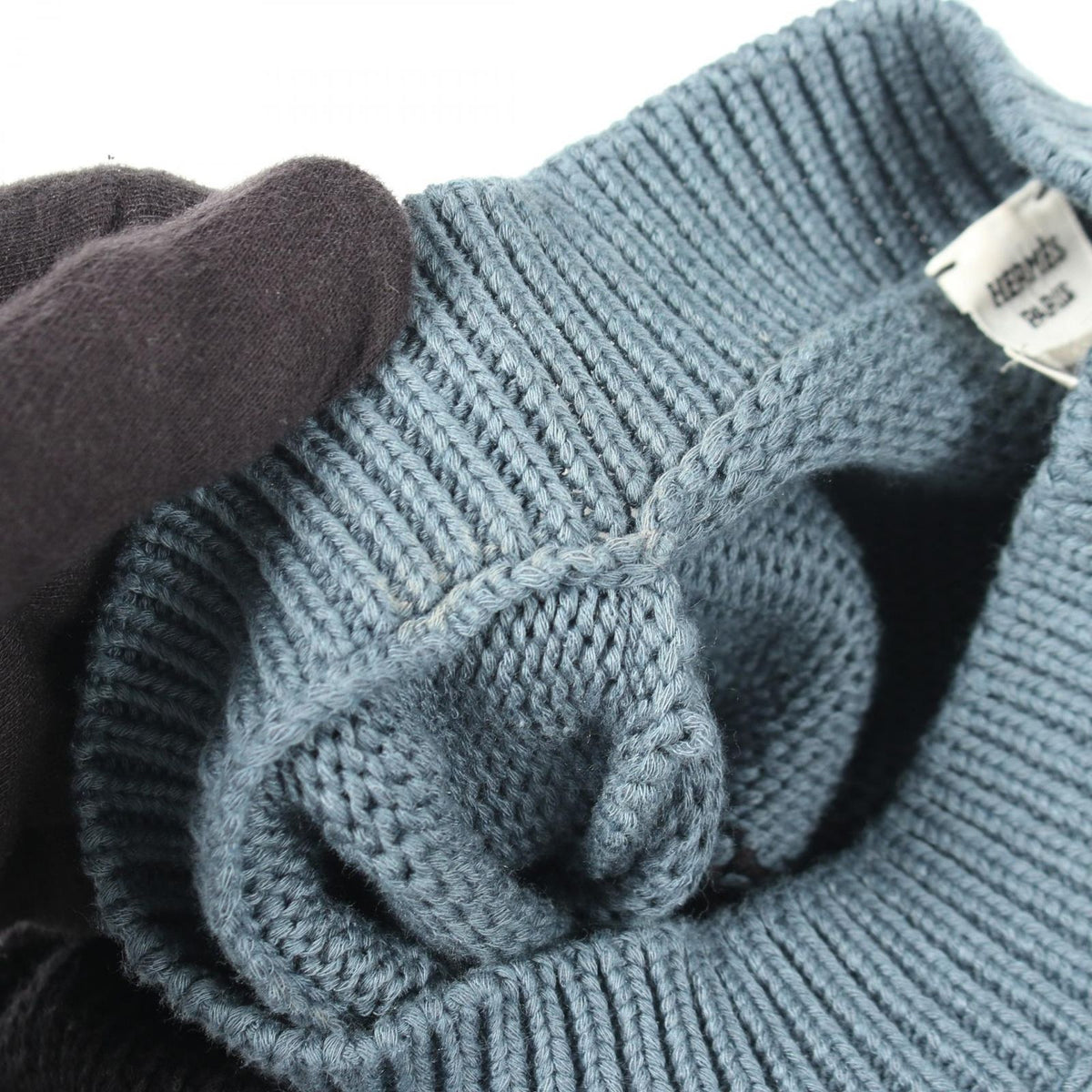 Hermes Knit Candy Libris Cropped Cotton Silk Sweater — view 8