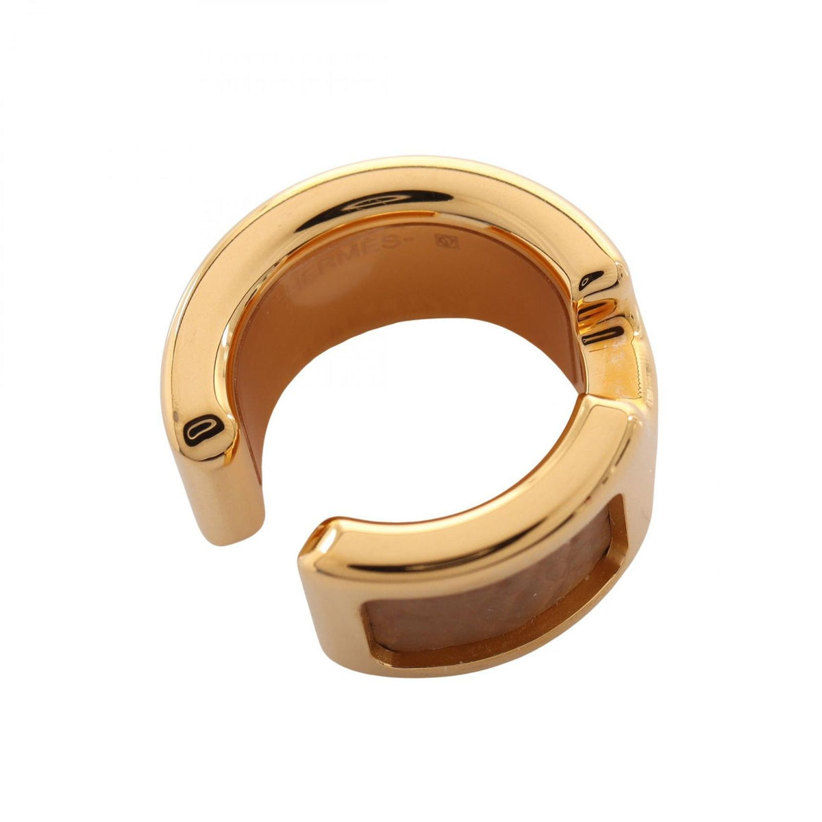 Hermes Olympe PM Leather Ear Cuff Earring — view 4