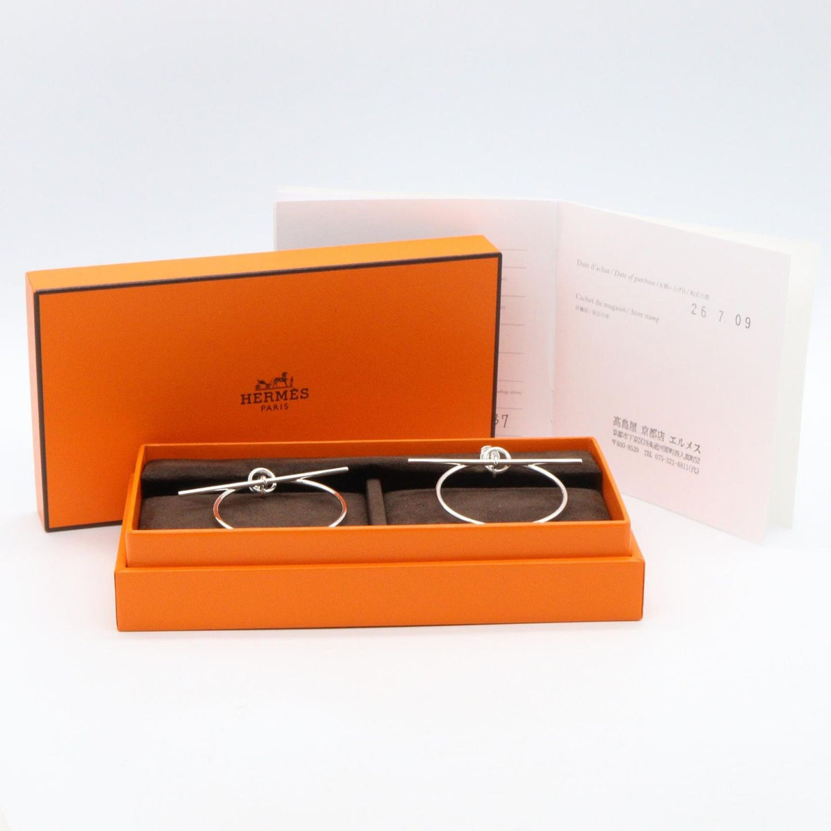 Hermes Earrings Loop 925 Sterling Silver — view 7
