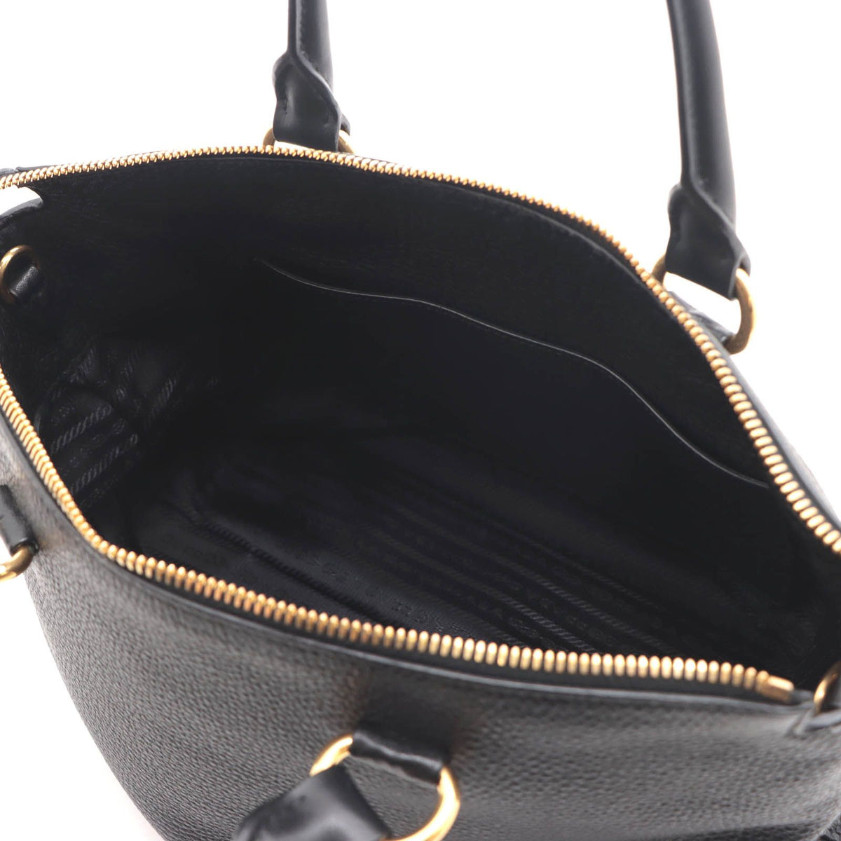 Prada 2-Way Bag Black Leather Handbag — view 8