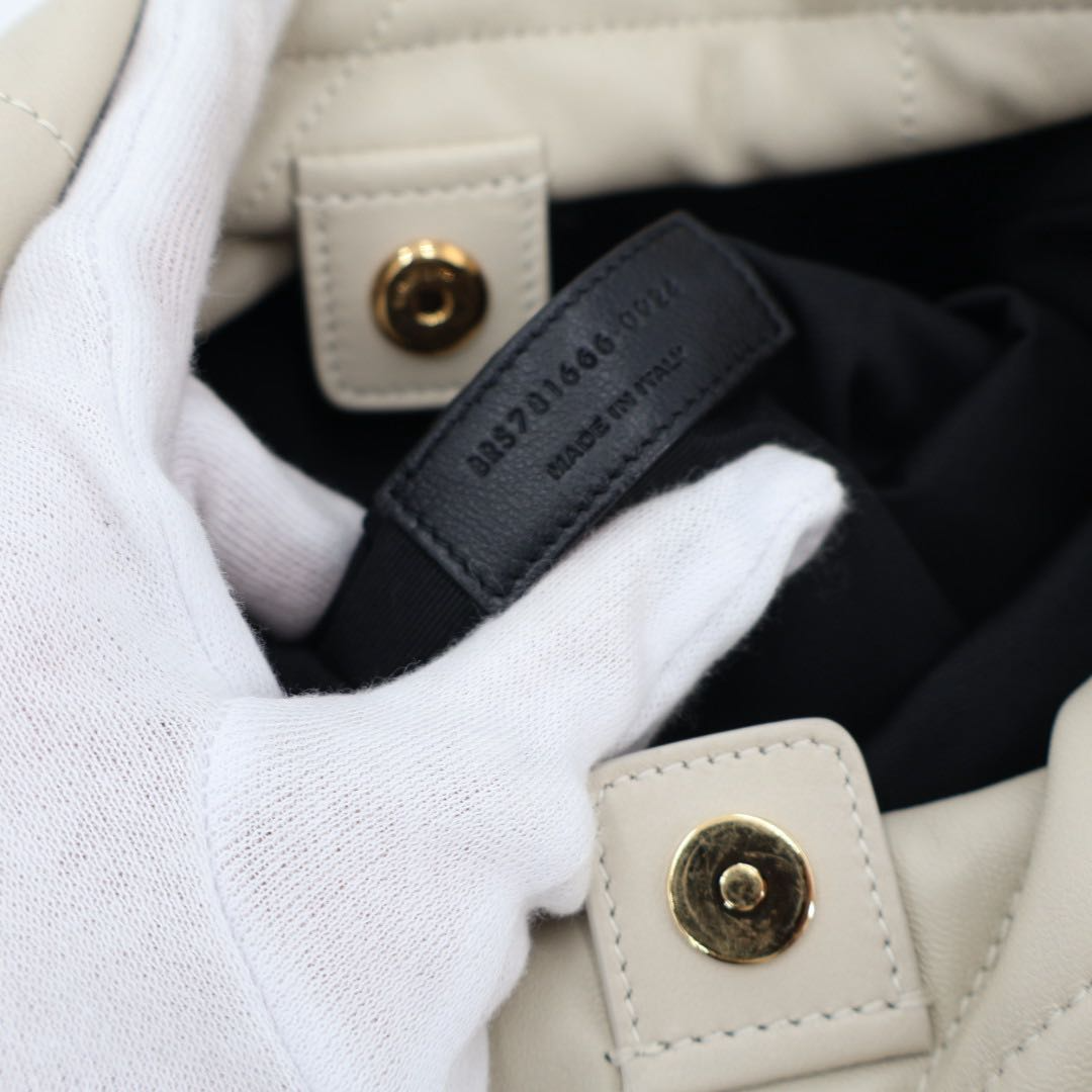 Saint Laurent Paris Jamie Leather Chain Shoulder Bag Beige — view 8