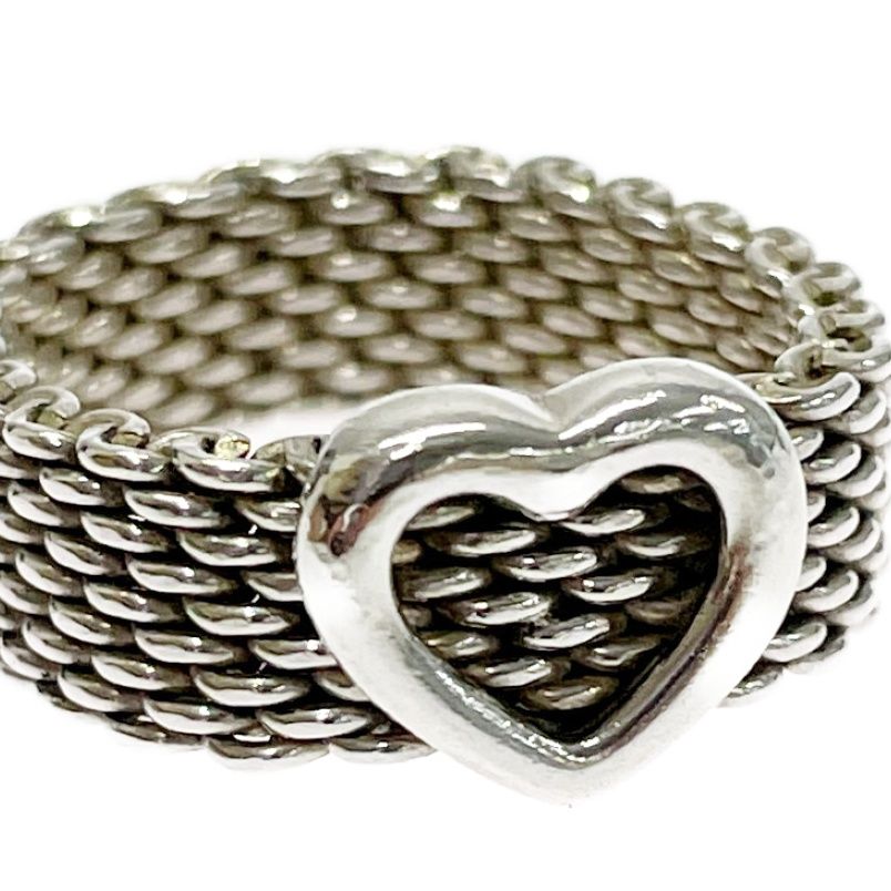 Tiffany & Co Silver Somerset Ring Heart — view 6