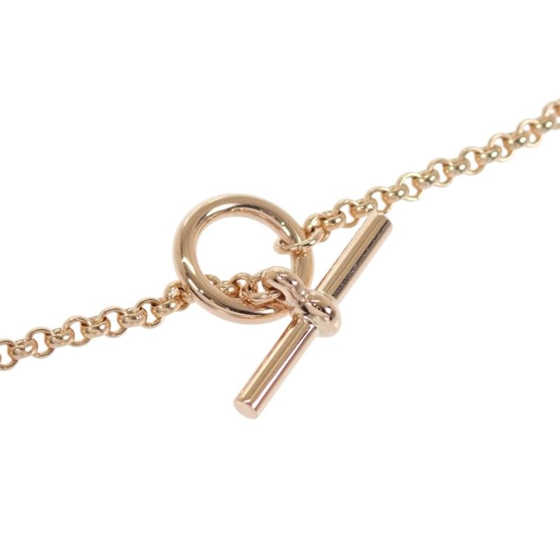 Hermes Chaine D'ancre Divine Small Model Necklace 18k Pink Gold Diamond — view 8