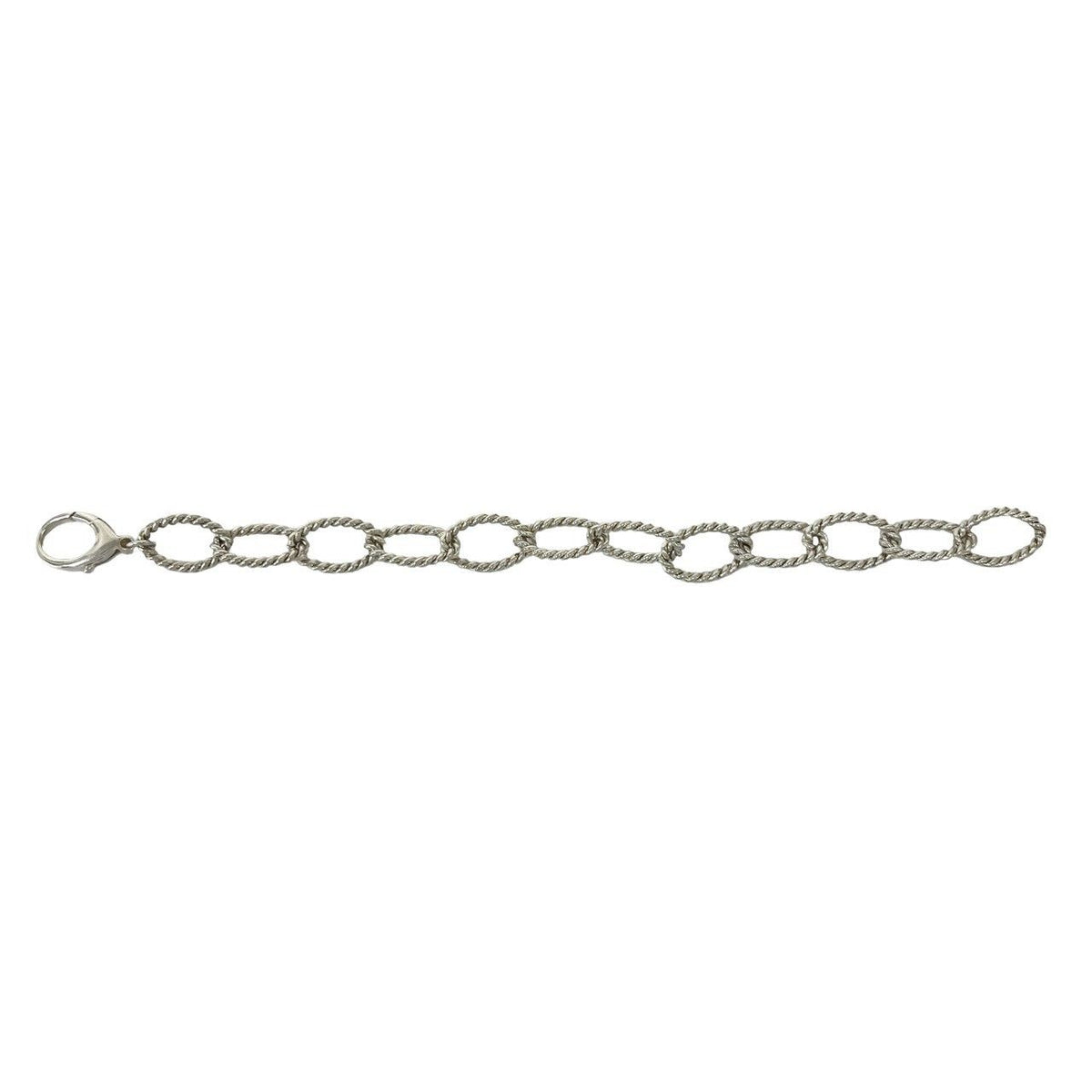 Tiffany & Co Vintage Oval Link Twist Bracelet 925 Sterling Silver Chain Bangle — view 6
