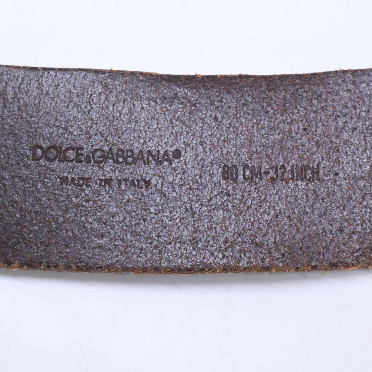 Dolce & Gabbana DG Buckle Leather 80 Belt — view 8