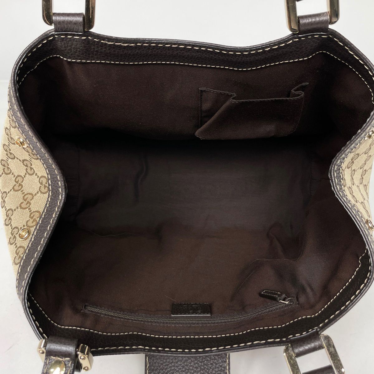 Gucci Tote Bag GG Pattern Canvas Beige Brown — view 8