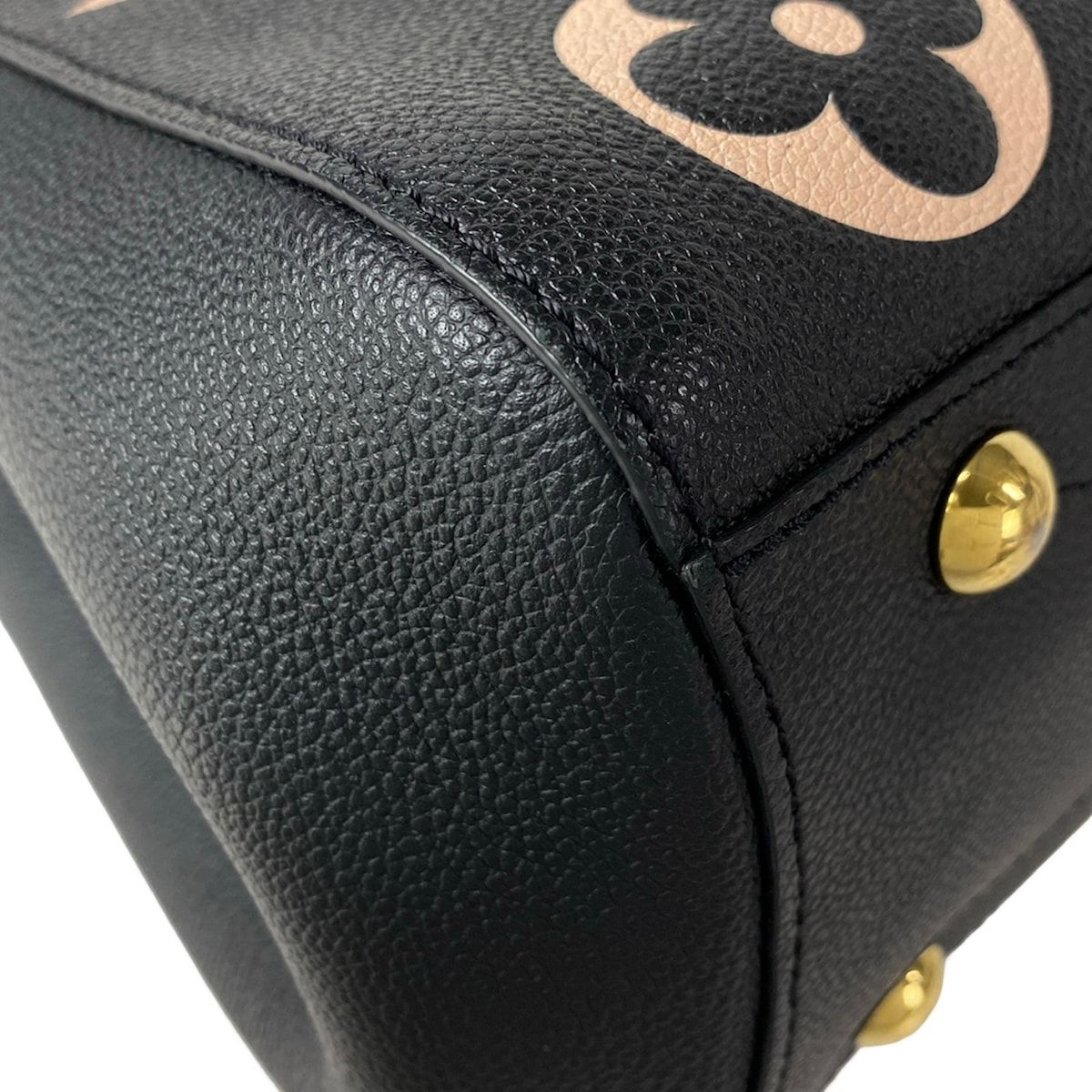 Louis Vuitton Tote Bag Bicolor Monogram Empreinte Montaigne MM Noir Leather — view 8