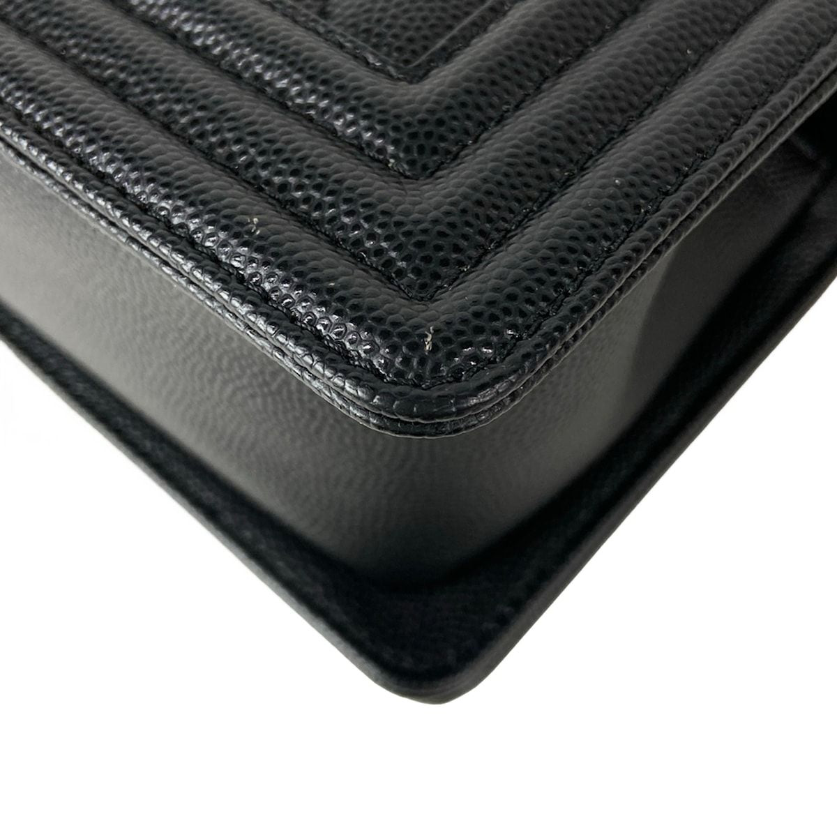 Chanel Shoulder Bag Boy 20 Quilted Black Chain Vintage Gold — view 8