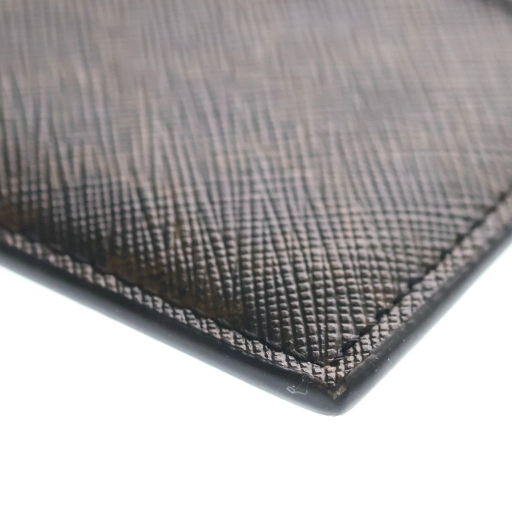 Celine Triomphe Card Case Leather Brown Black — view 6
