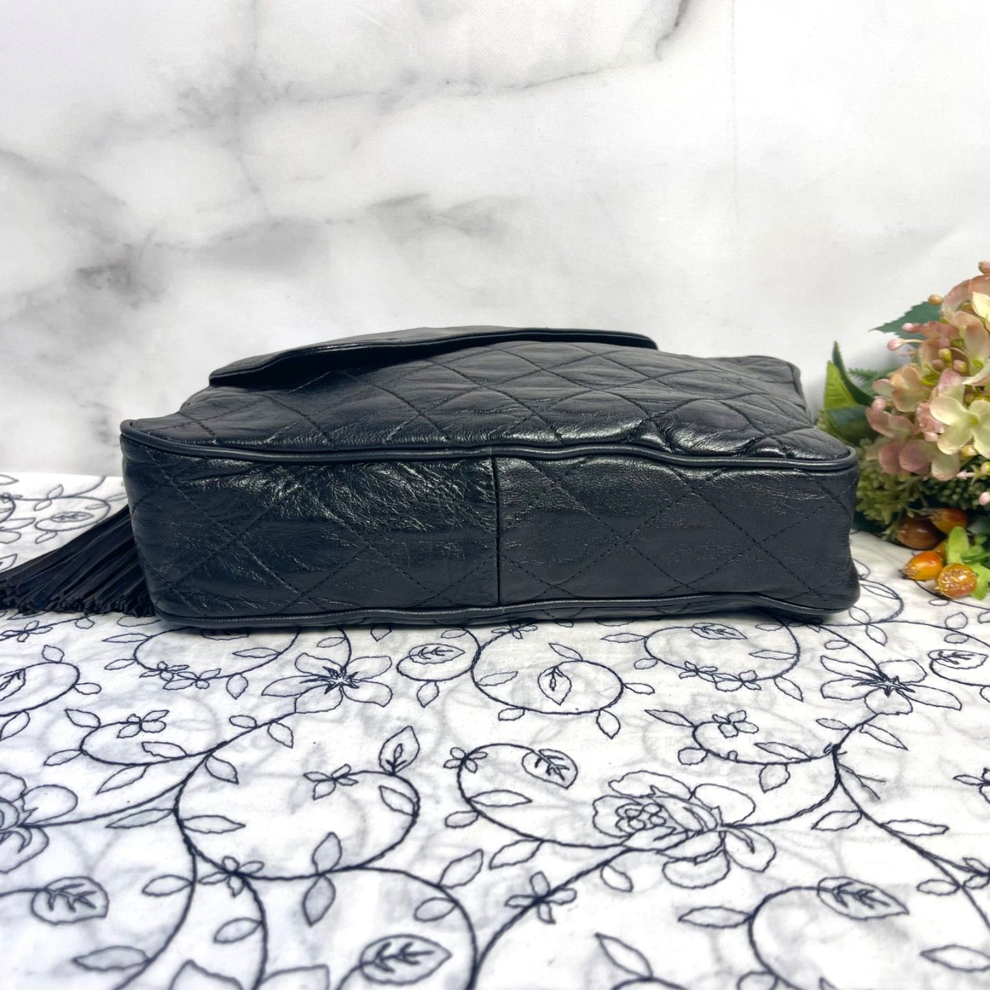 Chanel Camera Bag Fringe Quilted CC Logo — view 8