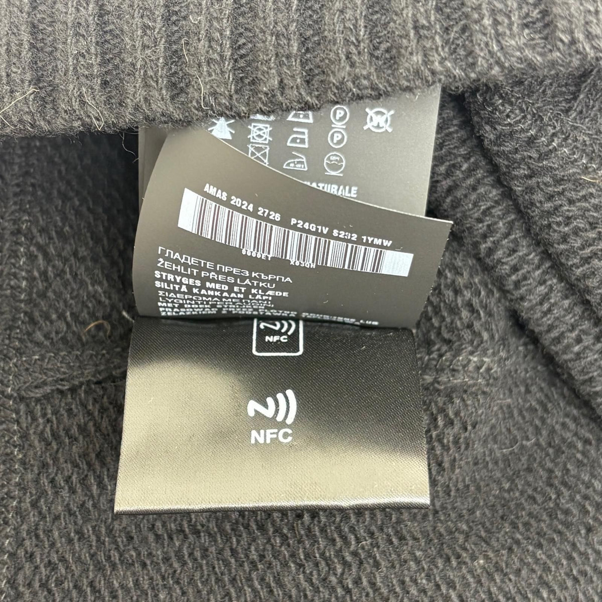 Prada Logo Knit Sweater Black Wool Cashmere 38 — view 6