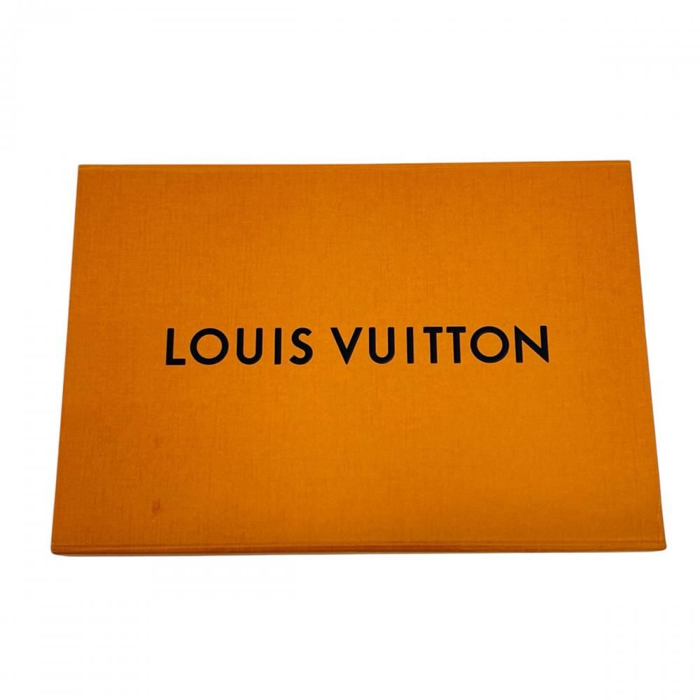 Louis Vuitton Shawl Monogram Shine Large Silk Wool Rayon Black Scarf — view 8