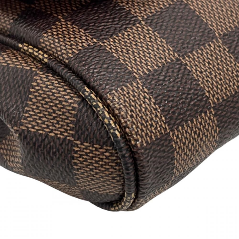 Louis Vuitton Shoulder Bag Damier Ebene Favorite MM Plaid Brown — view 8