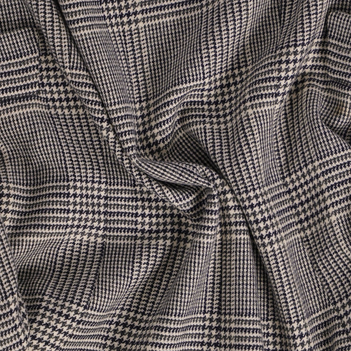 Hermes Vintage Set Skirt Suit Check Jacket Wool Cashmere Gray 40 — view 8