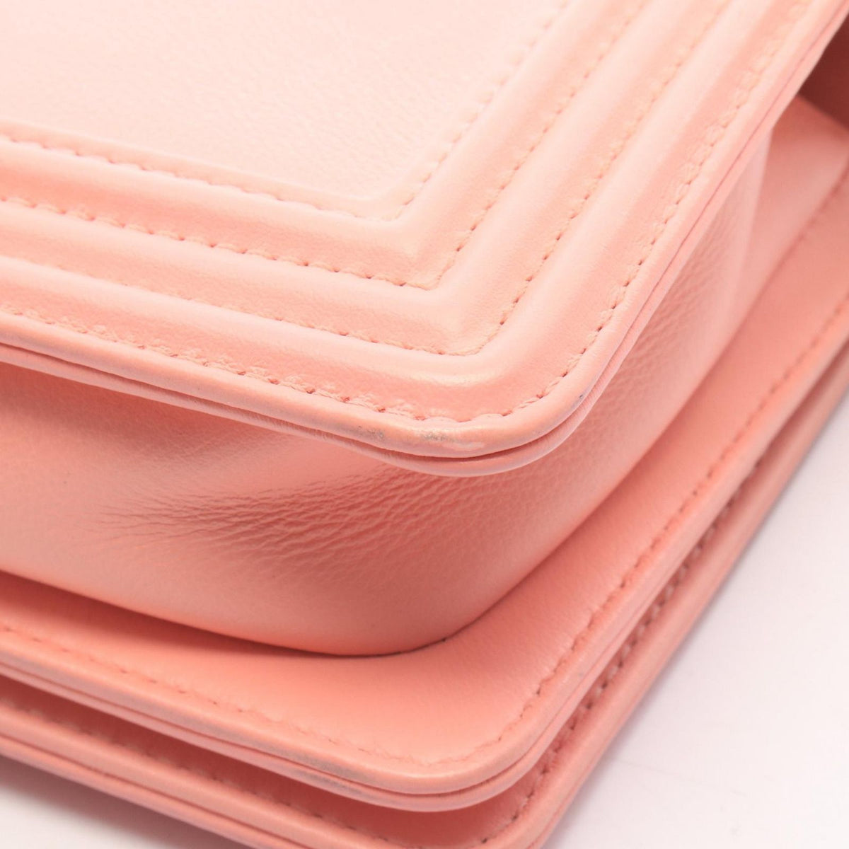 Chanel Waist Bag Boy by the Sea Flap Chain Pink Lambskin — view 8