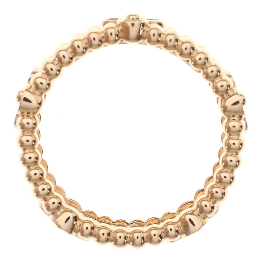 Van Cleef & Arpels Perlee Sweet Clover Diamond Ring Pink Gold 18k — view 6