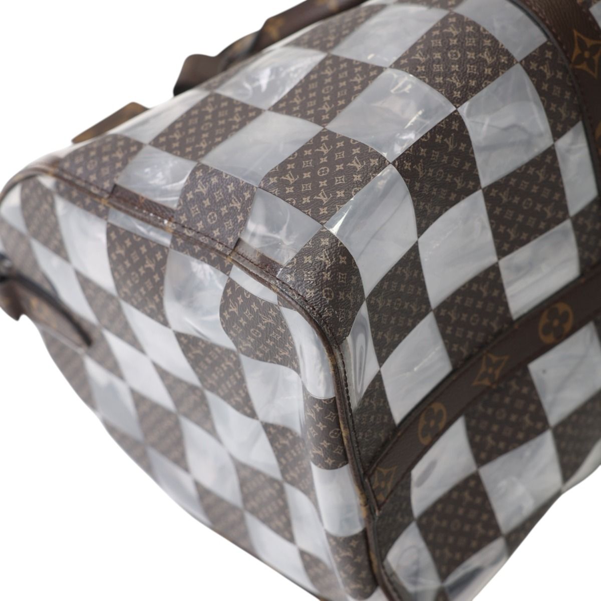 Louis Vuitton Monogram Chess Keepall Bandouliere 50 Boston Bag Brown — view 8
