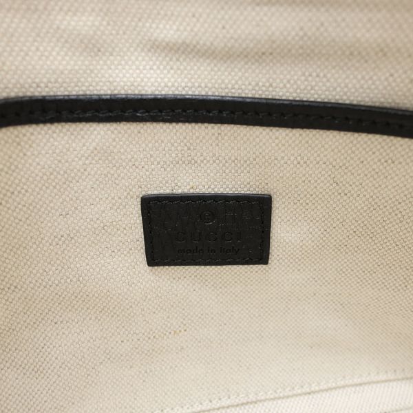 Gucci Guccissima 2-Way Shoulder Bag Black — view 8