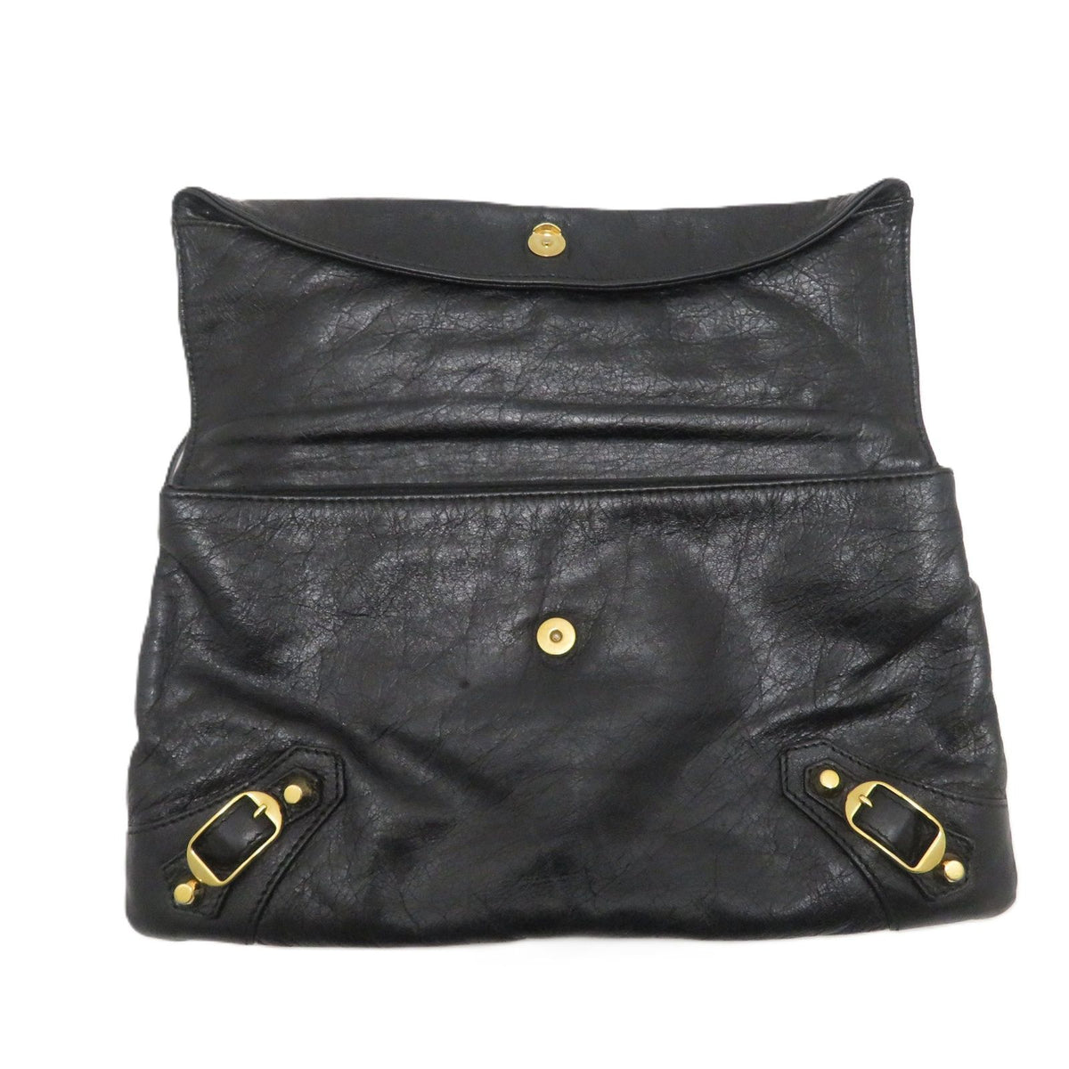 Balenciaga Classic Envelope Black Leather Shoulder Bag — view 8