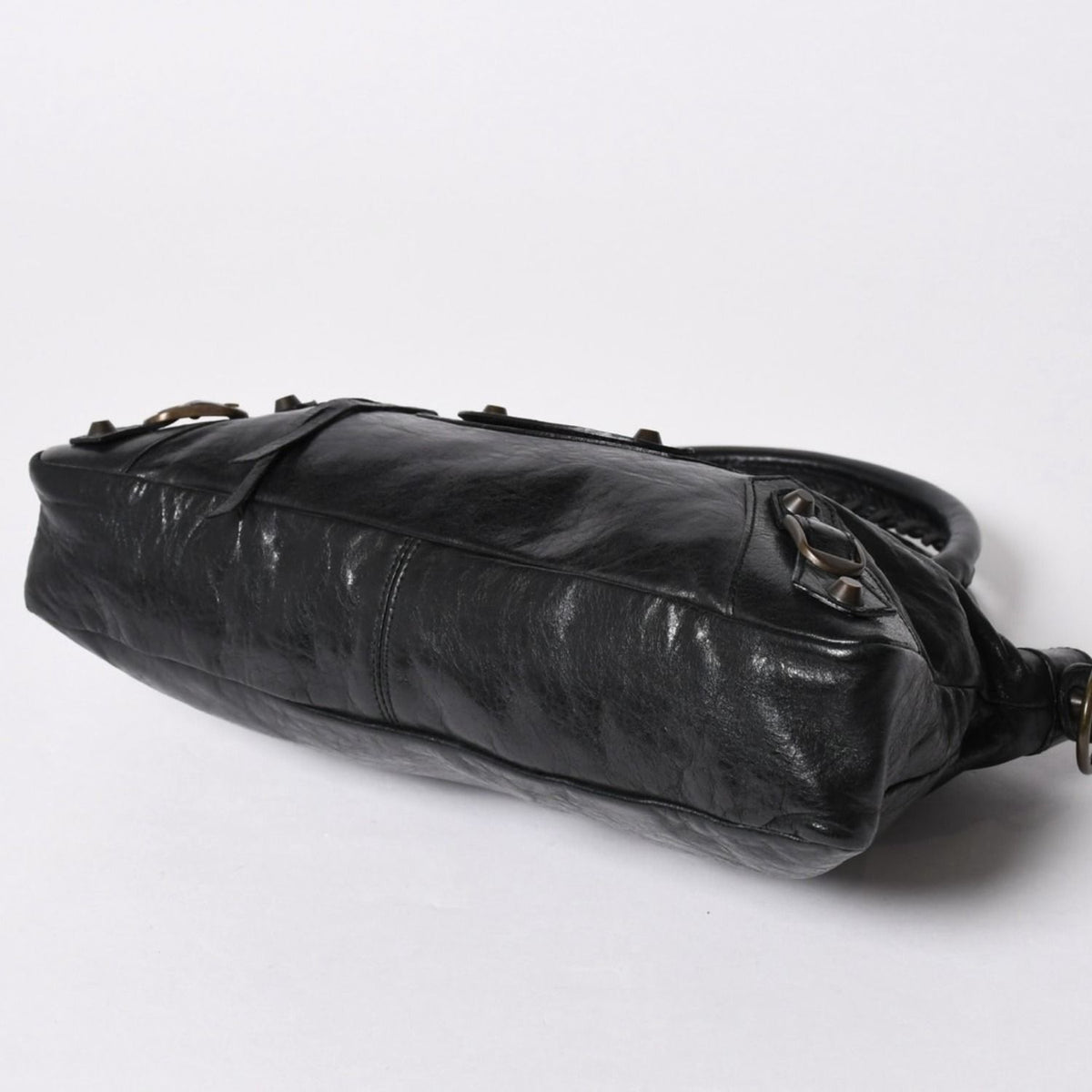 Balenciaga the First Handbag Leather Black Antique Gold — view 8