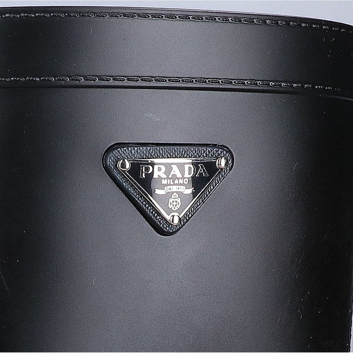 Prada Triangle Logo Rain Boots — view 7
