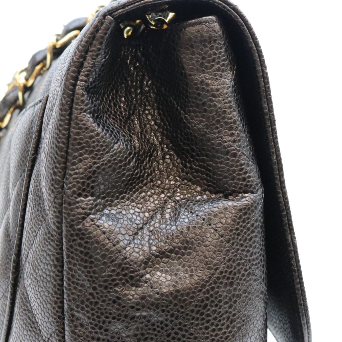 Chanel Black Caviar Single Maxi Quilted 30 Shoulder Bag — view 8