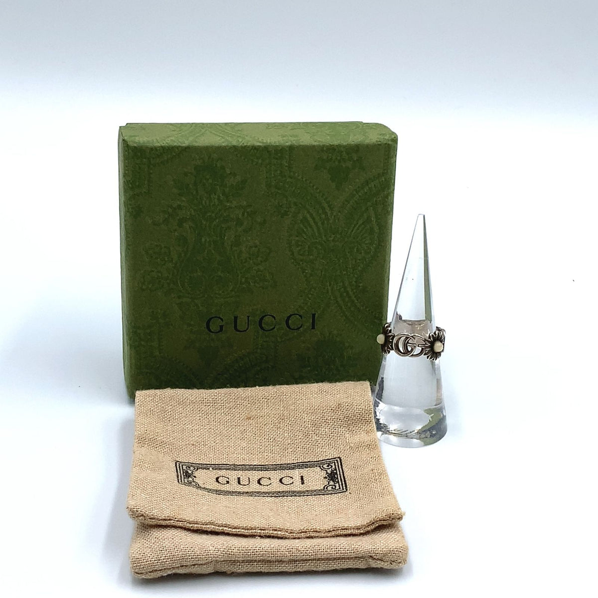 Gucci Double G Flower 925 Sterling Silver Ring — view 8