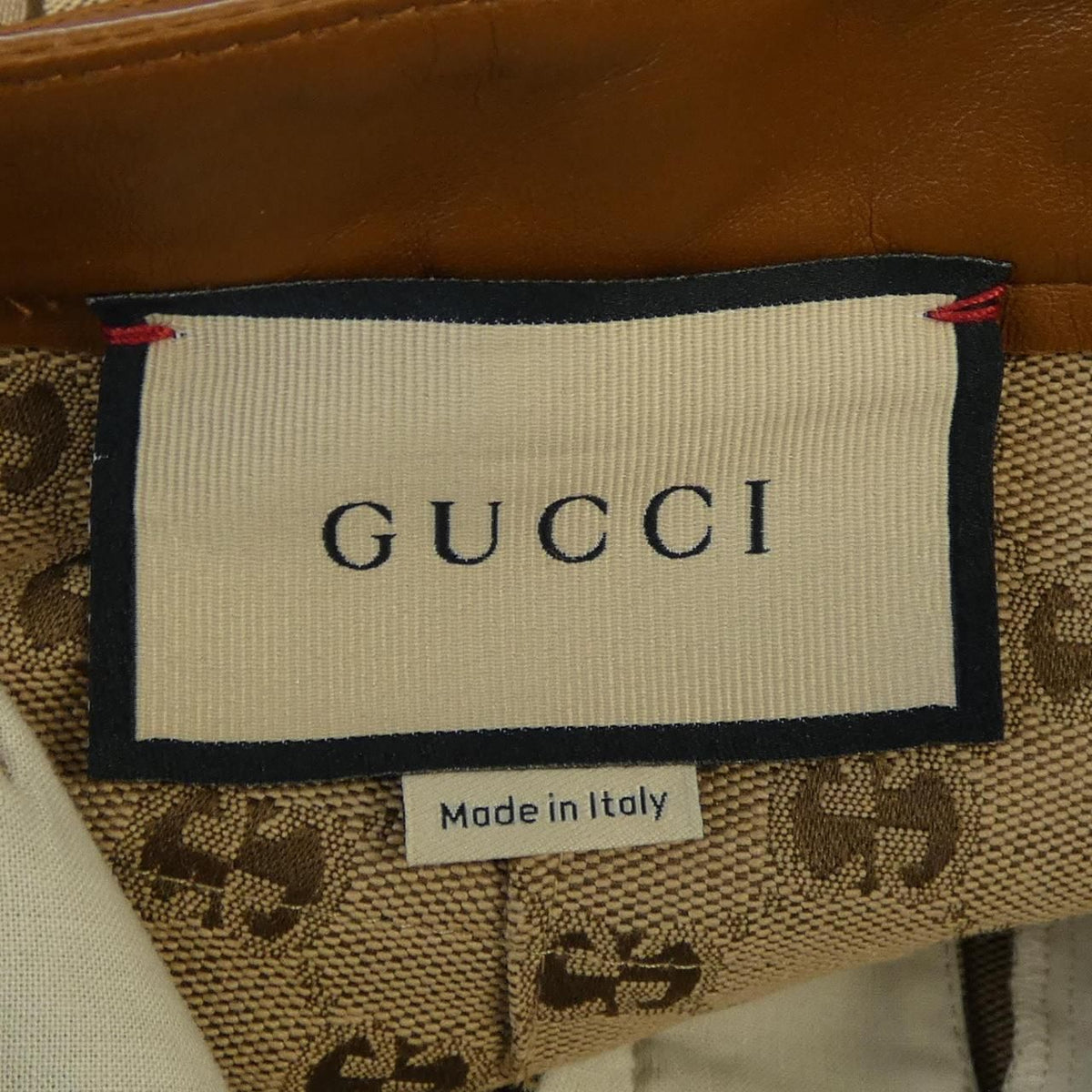 Gucci Leather Trim GG Canvas Shorts — view 4