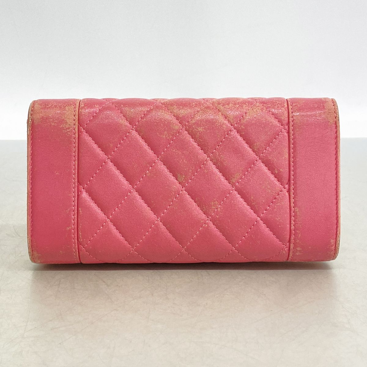 Chanel Wallet Mademoiselle Lambskin Pink Gold — view 8