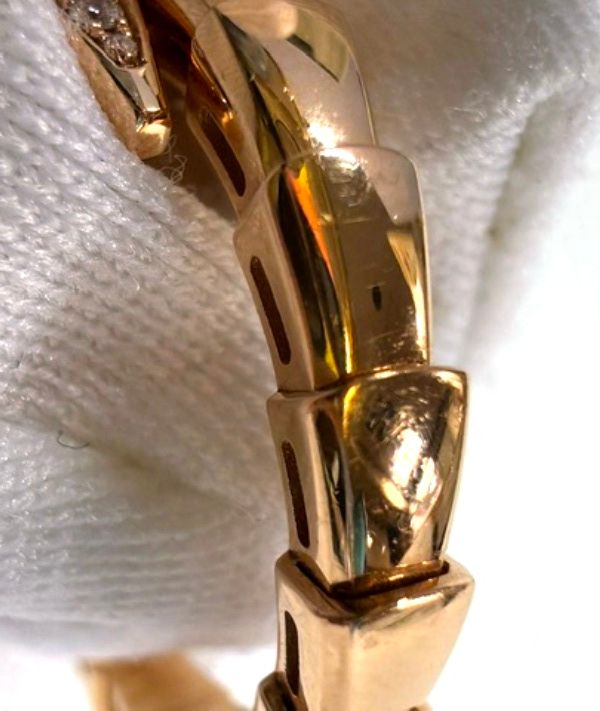 Bvlgari Serpenti Viper Ring 18k Pink Gold Diamond — view 5