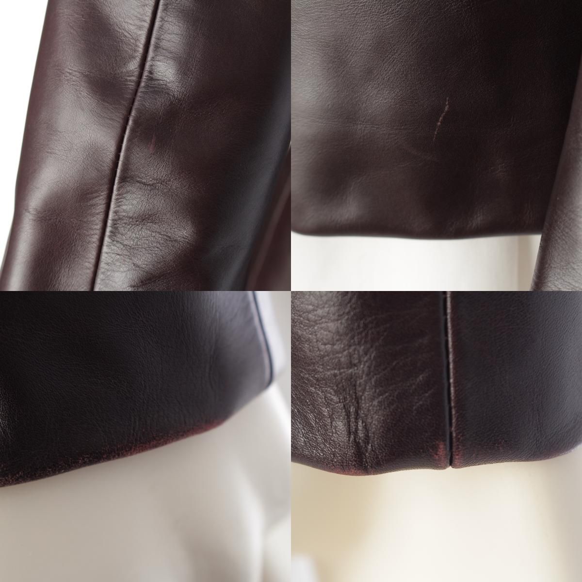 Gucci Tom Ford Era Leather Tailored Jacket Brown 40 — view 8
