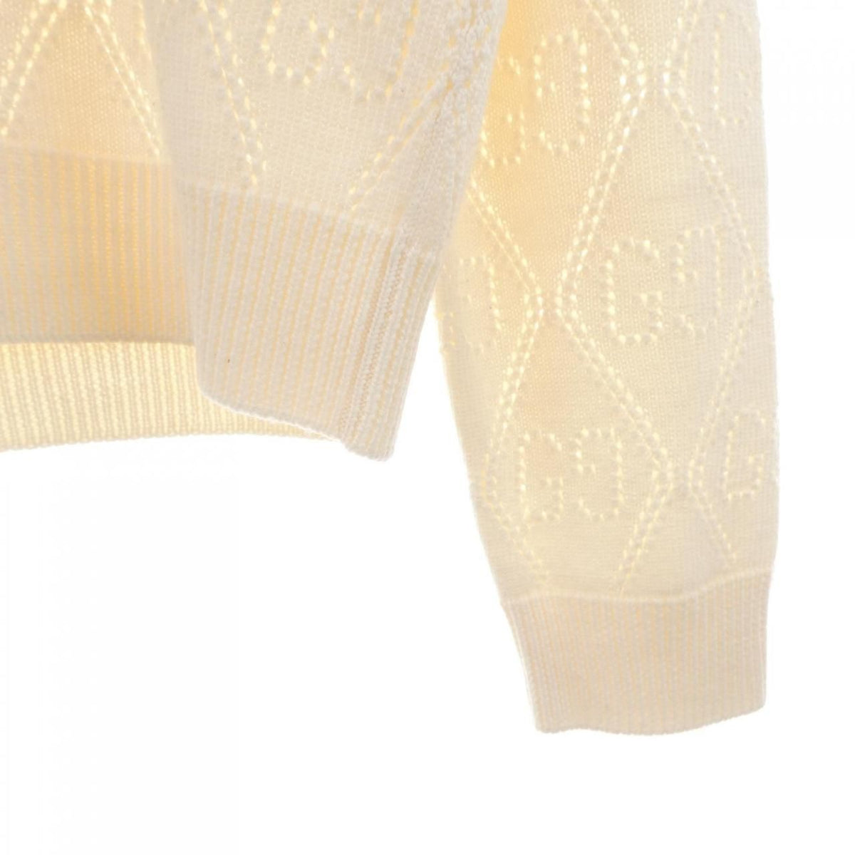 Gucci GG Perforated Wool Crop Sweater 7 Knit — view 6