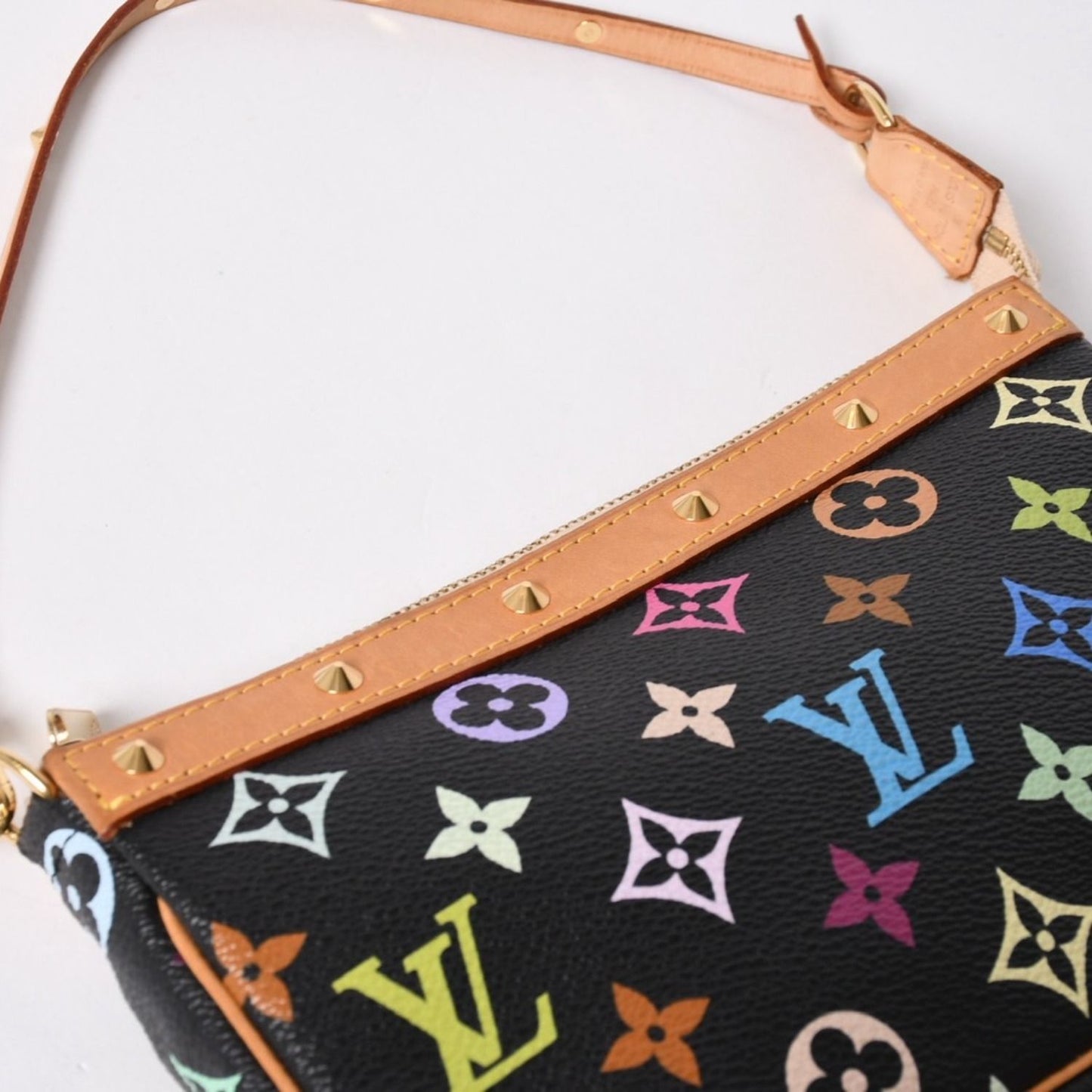 Louis Vuitton Pochette Accessoires Pouch Monogram Multicolor Black — view 8