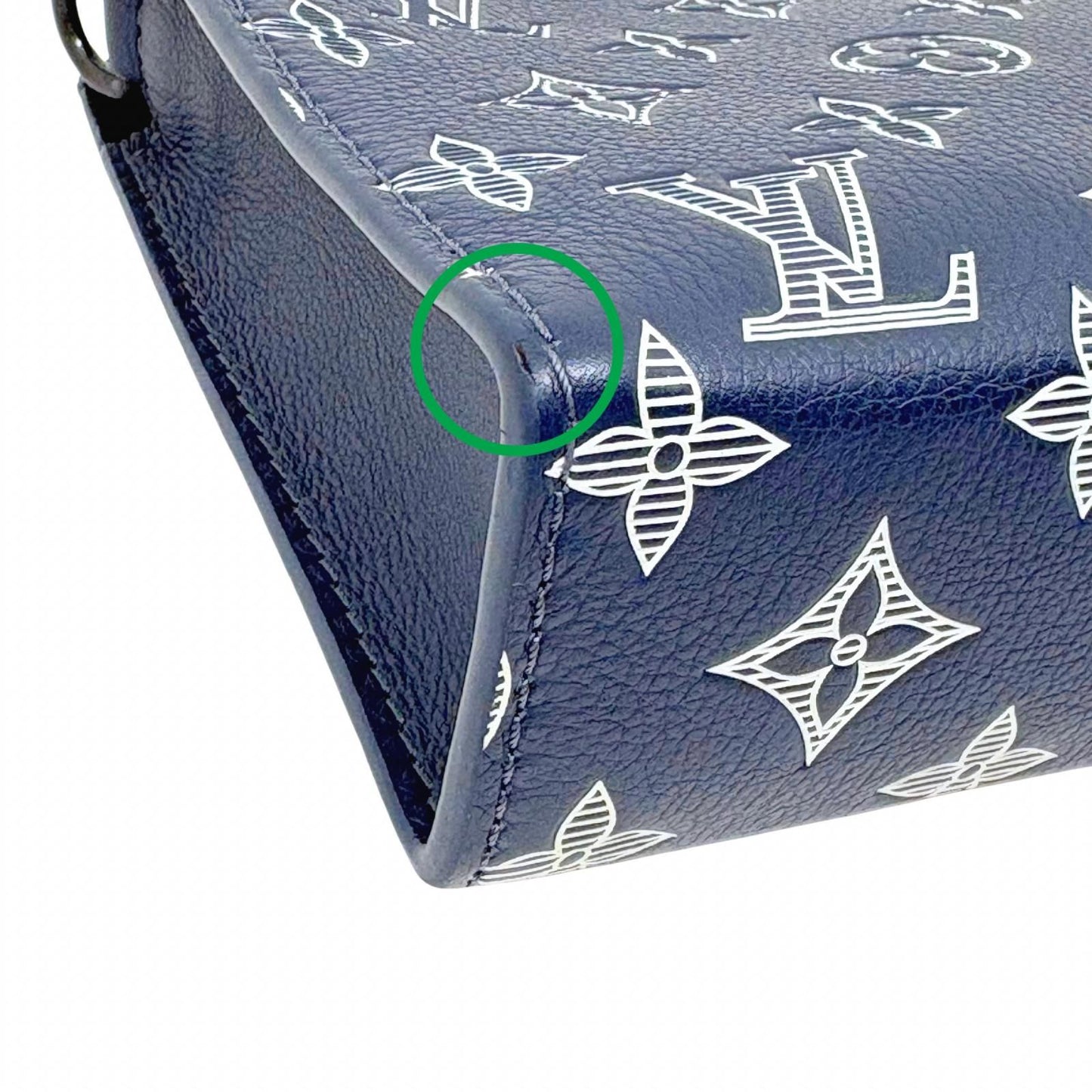 Louis Vuitton Gaston Wearable Wallet Monogram Shadow Ink Blue Shoulder Bag — view 7