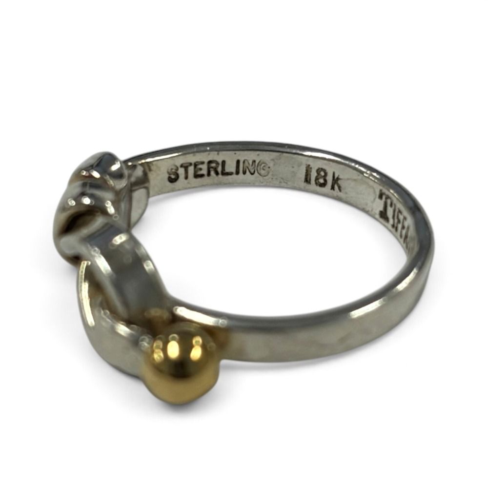 Tiffany & Co 18k 925 Hook & Eye Ring Silver — view 8