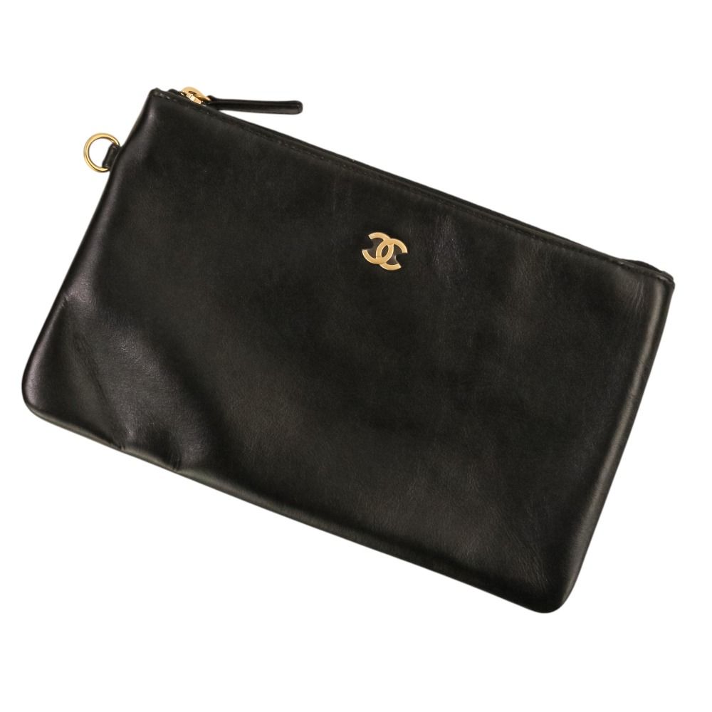 Chanel 22 Small Quilted Chain Shoulder Bag Black Gold Colored — view 8
