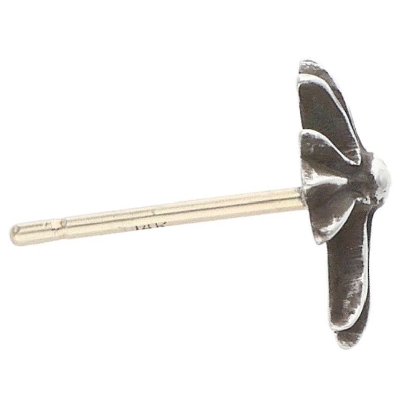 Chrome Hearts No2 CH Cross Stud Silver Earrings — view 5