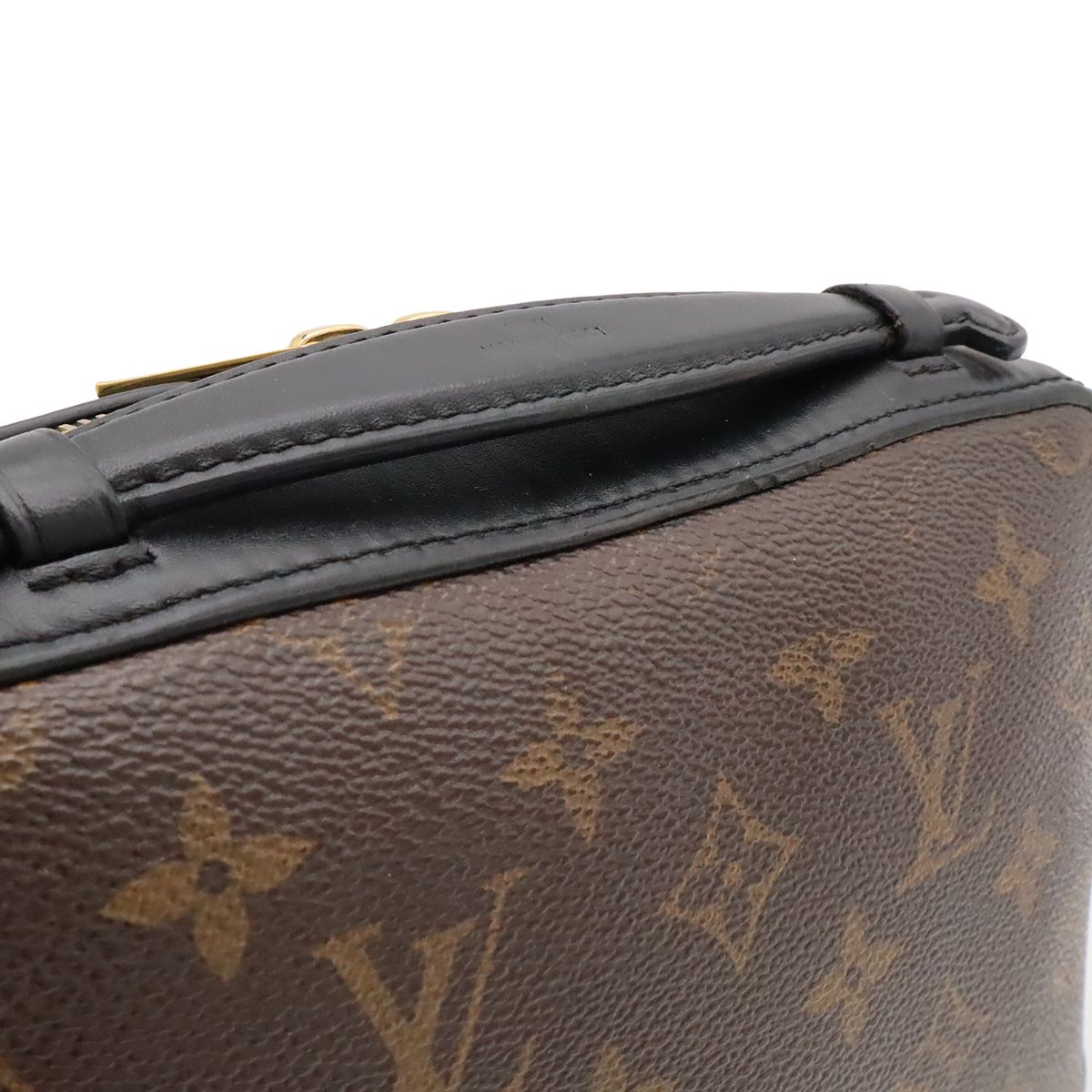 Louis Vuitton Monogram Saintonge Shoulder Bag Pochette 2-Way Tassel Noir Black — view 8