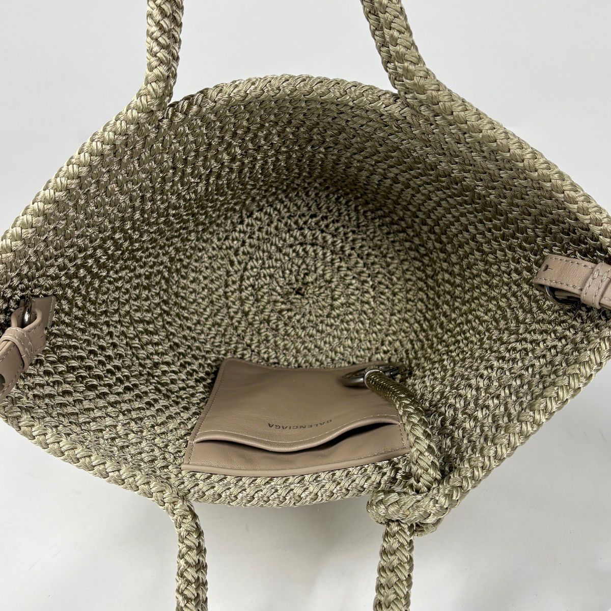 Balenciaga Handbag Ibiza Small Basket 2-Way Nylon Green — view 6