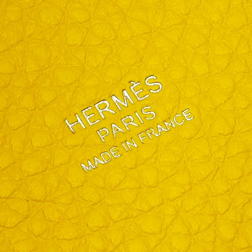 Hermes Picotin Lock PM Tote Taurillon Clemence Lime Yellow Silver — view 8