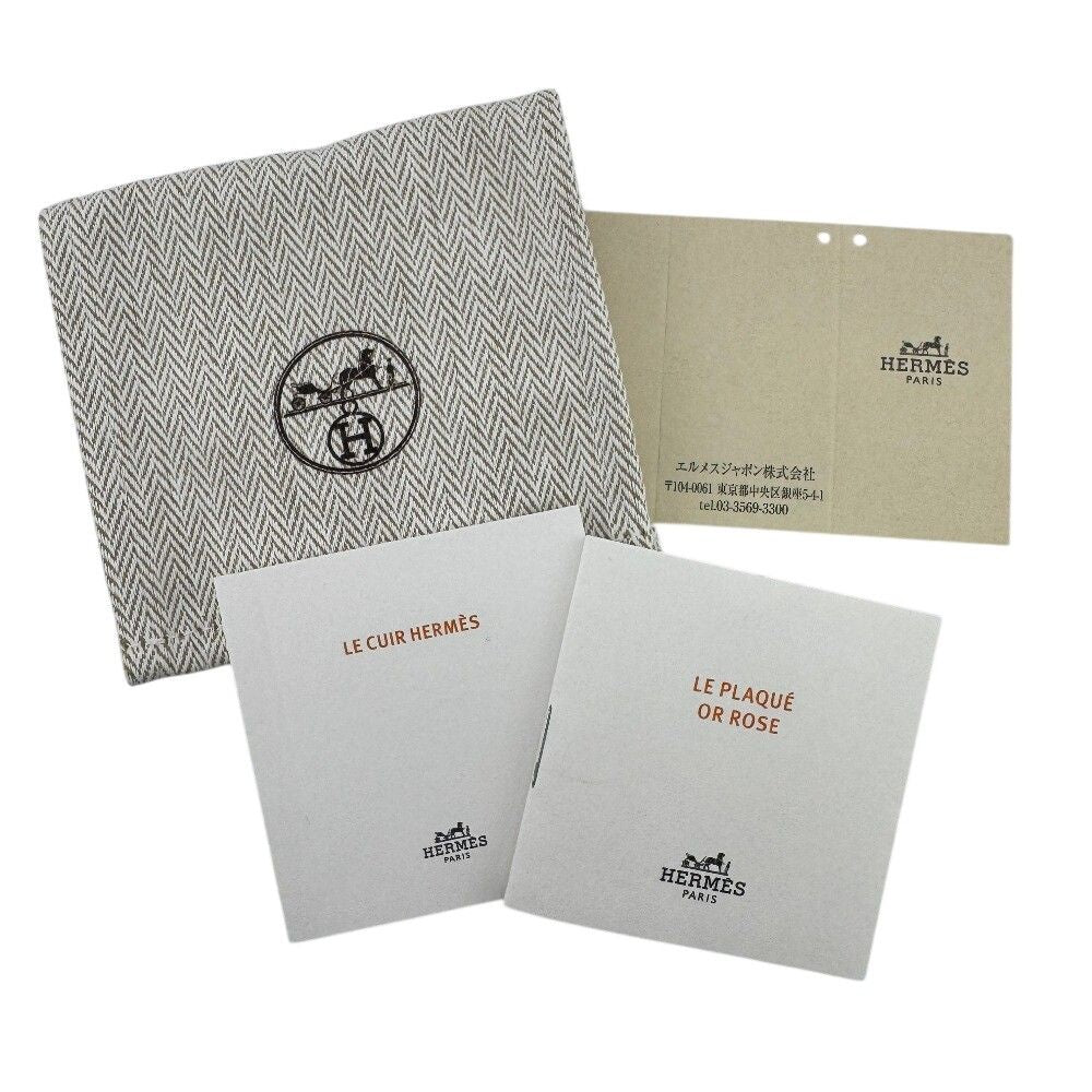 Hermes Athena Bangle T2 Leather Gold Etoupe Rose Bag — view 5