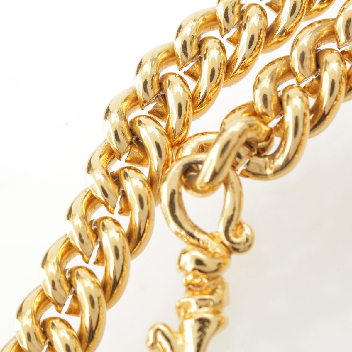 Saint Laurent Vintage Lion Medallion Animal Necklace Gold — view 8