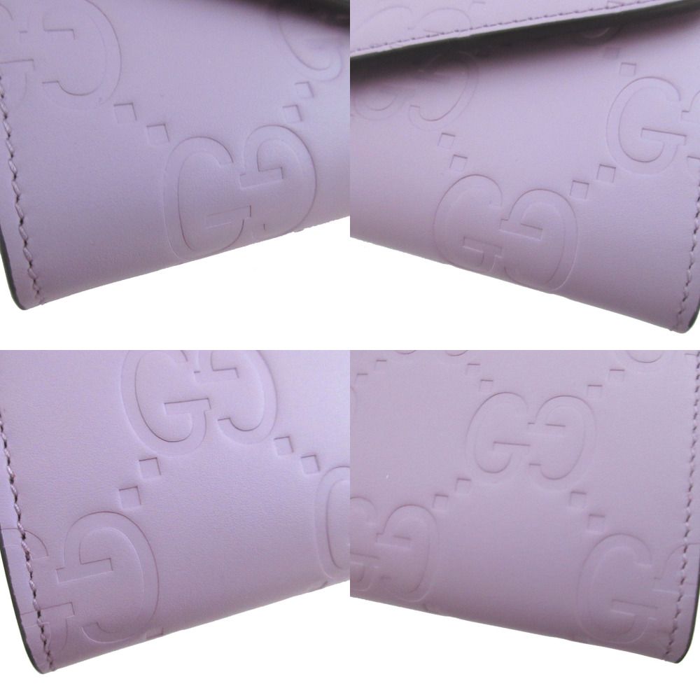 Gucci Jumbo GG Leather Lavender Purple Bifold Wallet — view 8