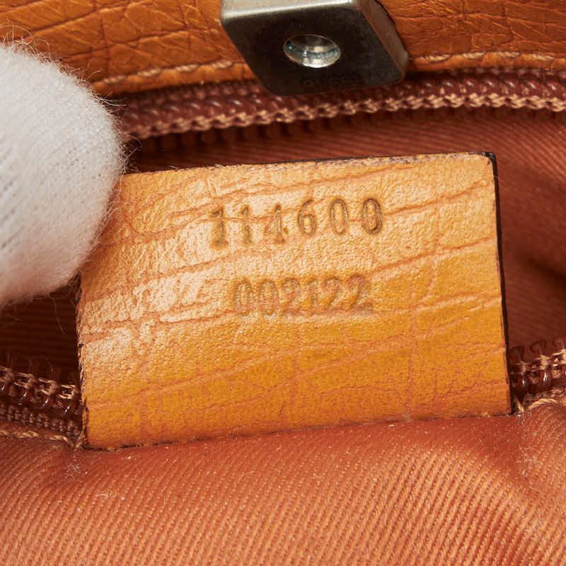 Gucci GG Supreme Handbag Mini Tote Beige Orange Leather — view 8