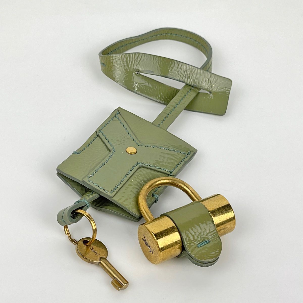 Saint Laurent Handbag Muse Patent Leather Green — view 8
