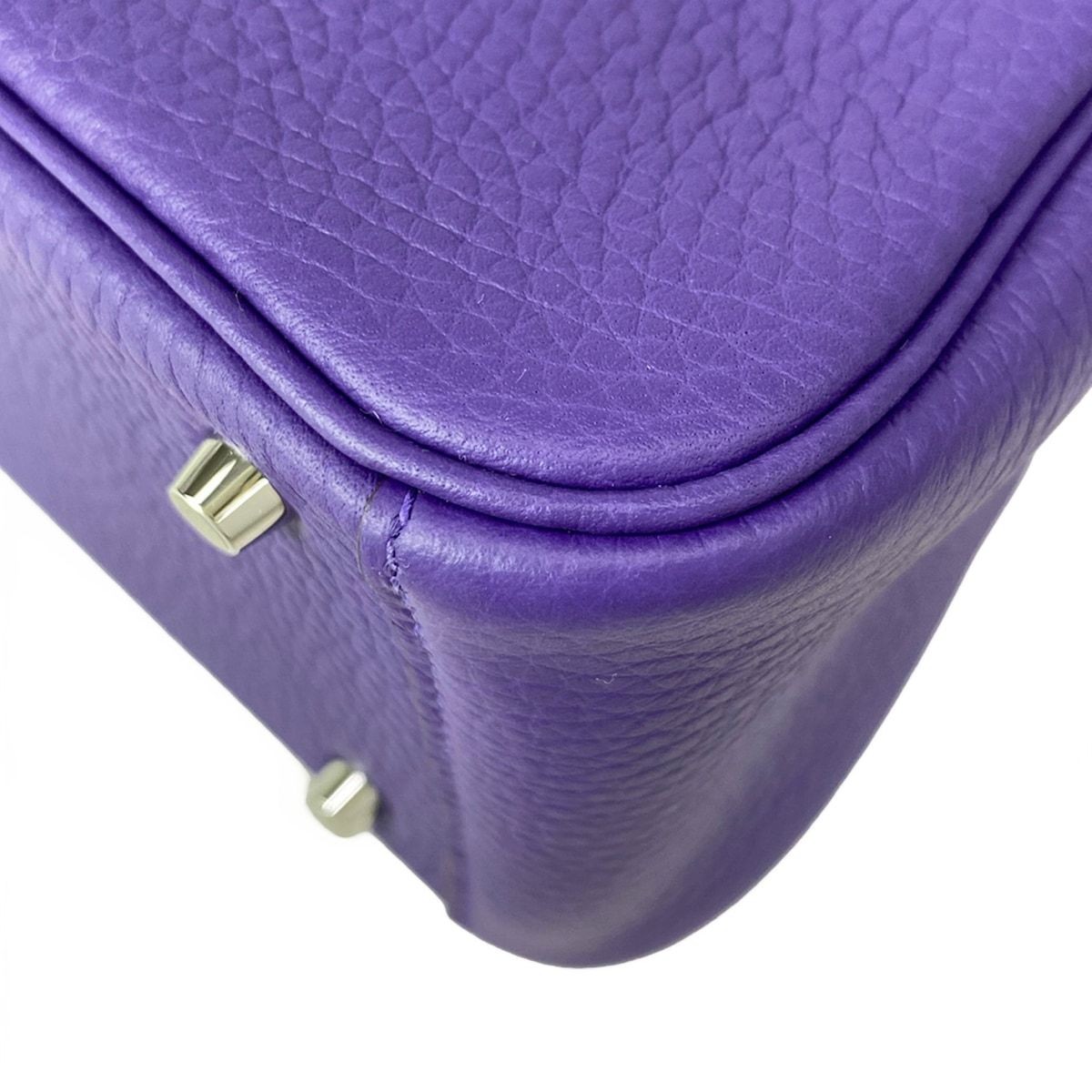 Hermes Shoulder Bag Lindy Mini Purple Silver — view 8